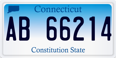 CT license plate AB66214