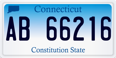 CT license plate AB66216