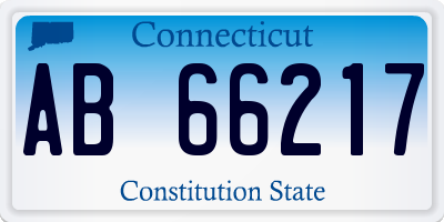 CT license plate AB66217