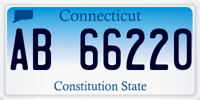 CT license plate AB66220