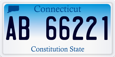 CT license plate AB66221