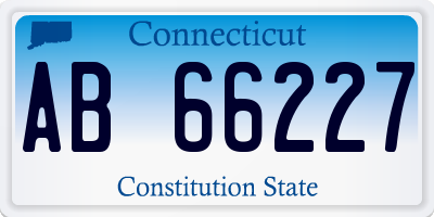 CT license plate AB66227