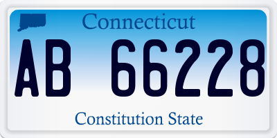 CT license plate AB66228