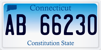 CT license plate AB66230