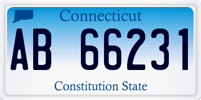 CT license plate AB66231