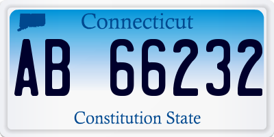 CT license plate AB66232