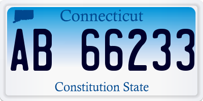 CT license plate AB66233