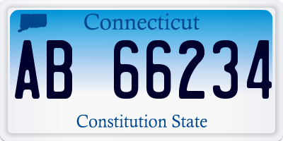 CT license plate AB66234