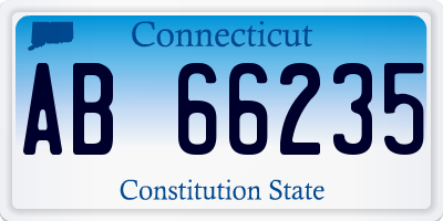 CT license plate AB66235