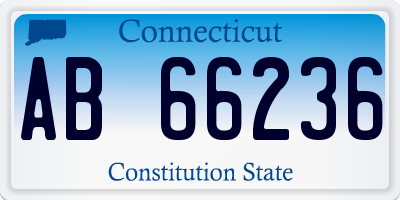 CT license plate AB66236