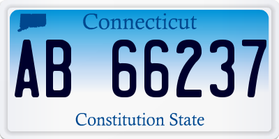 CT license plate AB66237