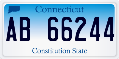 CT license plate AB66244