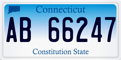 CT license plate AB66247