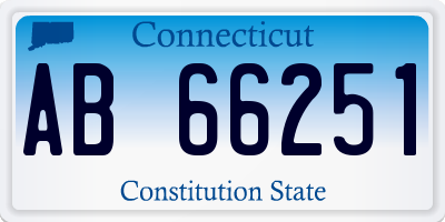 CT license plate AB66251