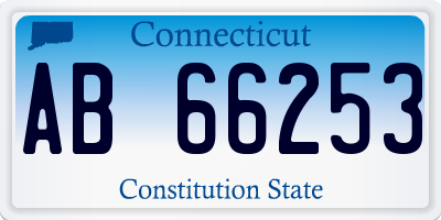 CT license plate AB66253