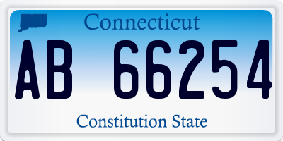 CT license plate AB66254