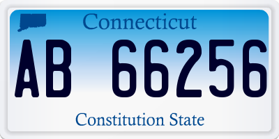 CT license plate AB66256