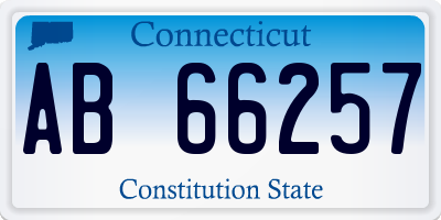 CT license plate AB66257