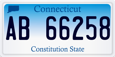 CT license plate AB66258