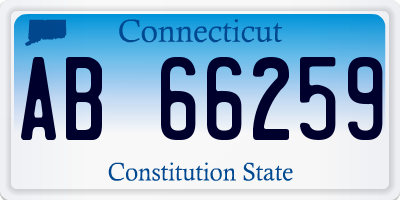 CT license plate AB66259