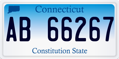 CT license plate AB66267