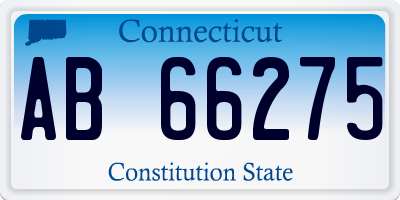 CT license plate AB66275