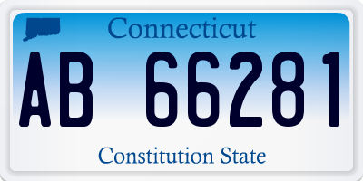 CT license plate AB66281