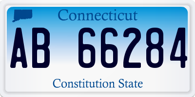 CT license plate AB66284