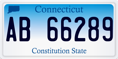 CT license plate AB66289