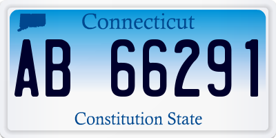 CT license plate AB66291