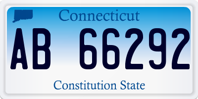 CT license plate AB66292