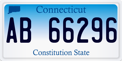 CT license plate AB66296