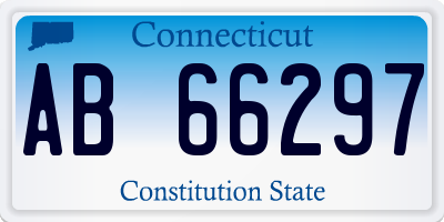 CT license plate AB66297