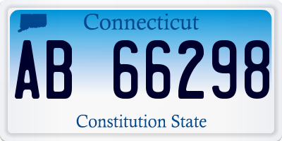 CT license plate AB66298