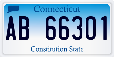 CT license plate AB66301