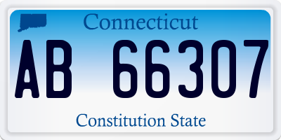 CT license plate AB66307