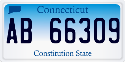 CT license plate AB66309