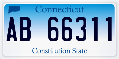 CT license plate AB66311