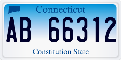 CT license plate AB66312