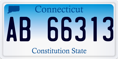 CT license plate AB66313