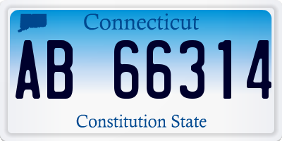 CT license plate AB66314