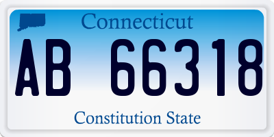 CT license plate AB66318