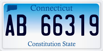 CT license plate AB66319