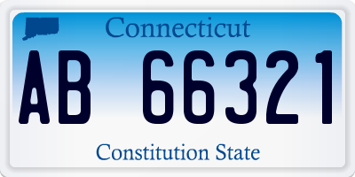 CT license plate AB66321