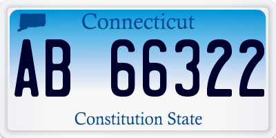 CT license plate AB66322