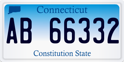 CT license plate AB66332