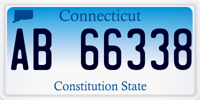 CT license plate AB66338