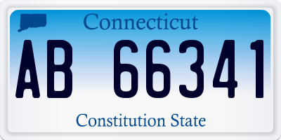 CT license plate AB66341