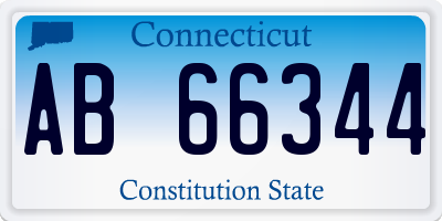 CT license plate AB66344