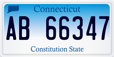 CT license plate AB66347